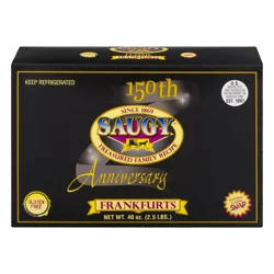 Saugy Natural Casing Beef & Pork Frankfurts