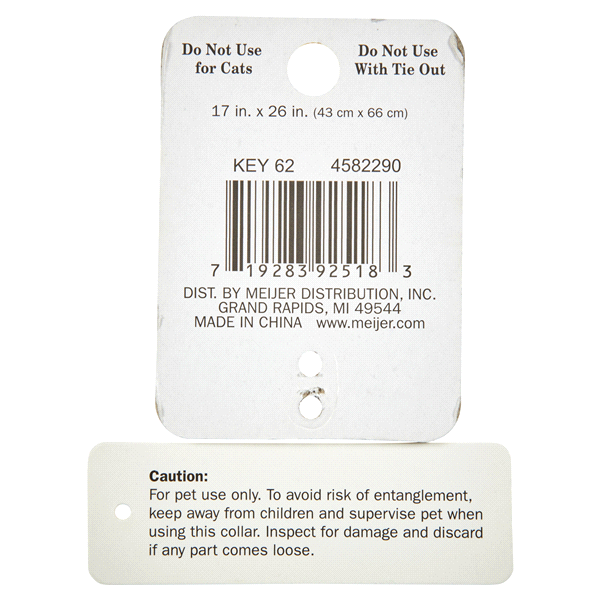 slide 5 of 9, Meijer Pet Collar Bright Blue Triple Grid, Medium, MD        