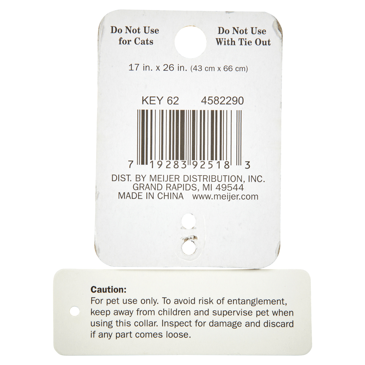 slide 6 of 9, Meijer Pet Collar Bright Blue Triple Grid, Medium, MD        