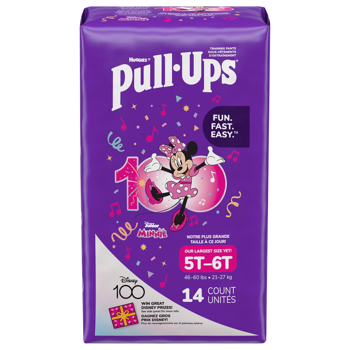 slide 11 of 11, Pull-Ups Girls' Potty Training Pants, 5T-6T (46+ lbs), 14 Count, 14 ct