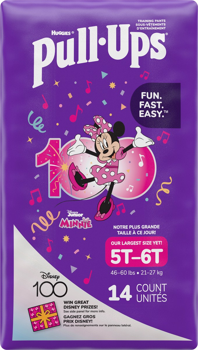 slide 10 of 11, Pull-Ups Girls' Potty Training Pants, 5T-6T (46+ lbs), 14 Count, 14 ct