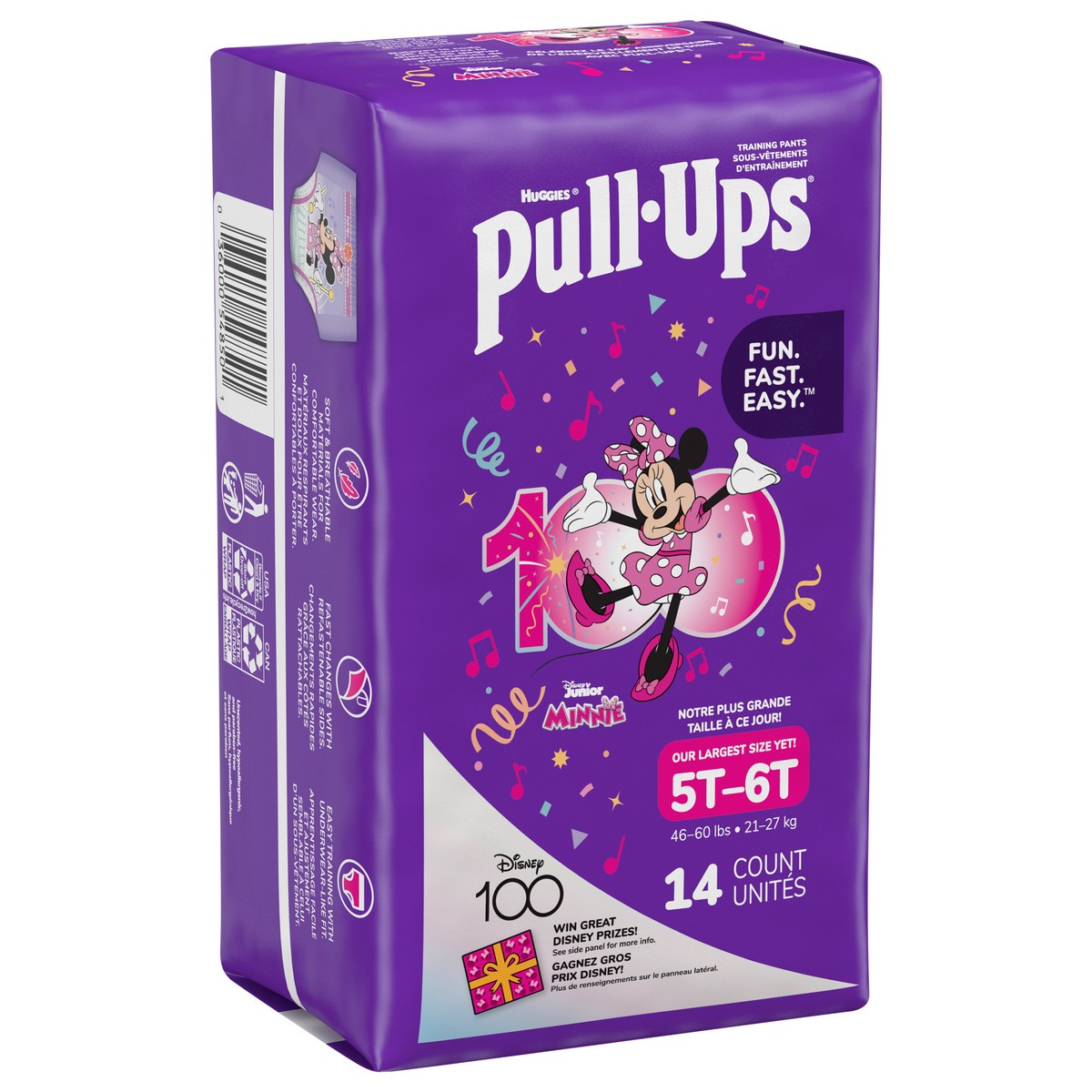 slide 3 of 11, Pull-Ups Girls' Potty Training Pants, 5T-6T (46+ lbs), 14 Count, 14 ct