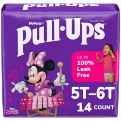 Pull-Ups Girls' Potty Training Pants, 5T-6T (46+ lbs), 14 Count