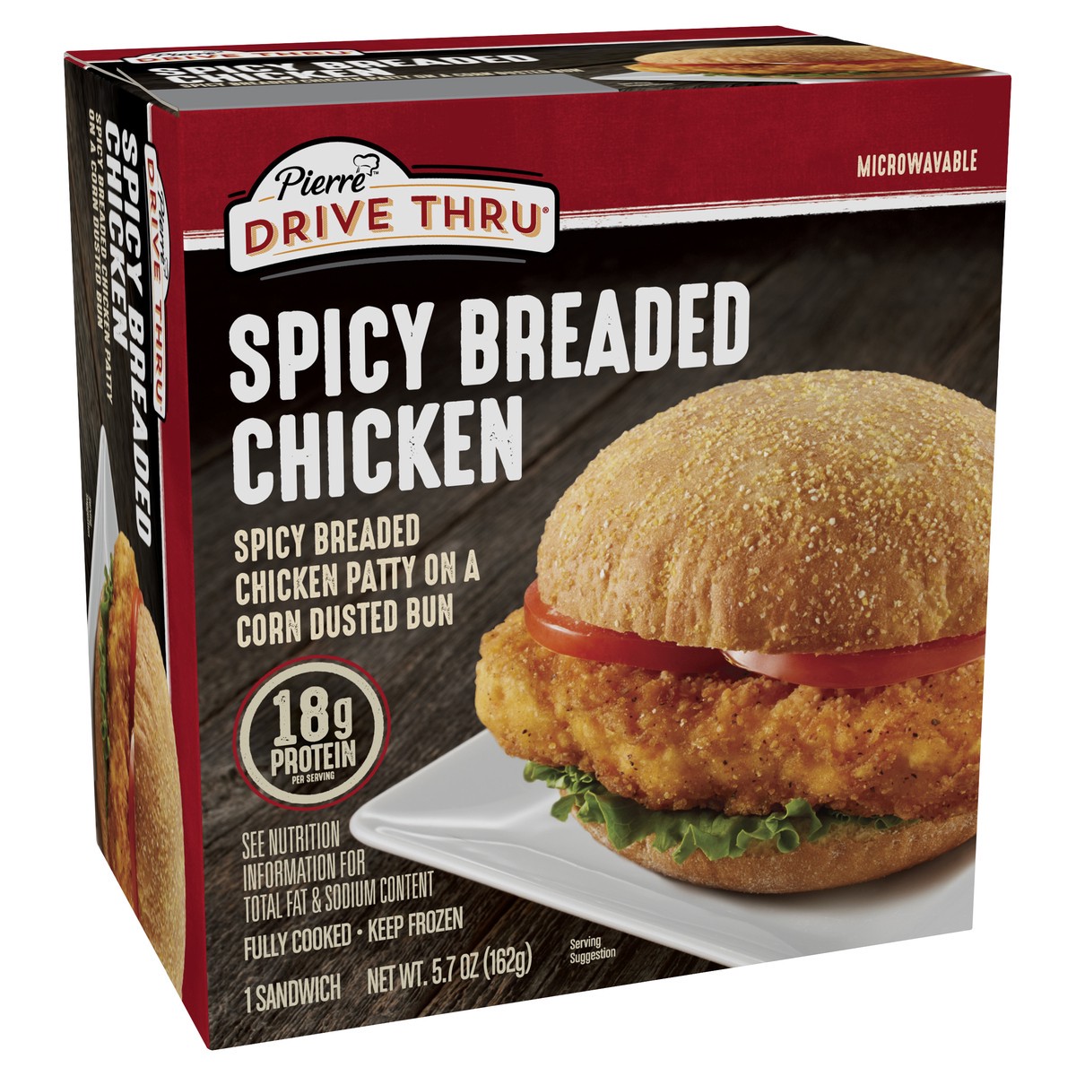 slide 9 of 9, PIERRE DRIVE THRU Spicy Breaded Chicken Sandwiches, 5.7 oz