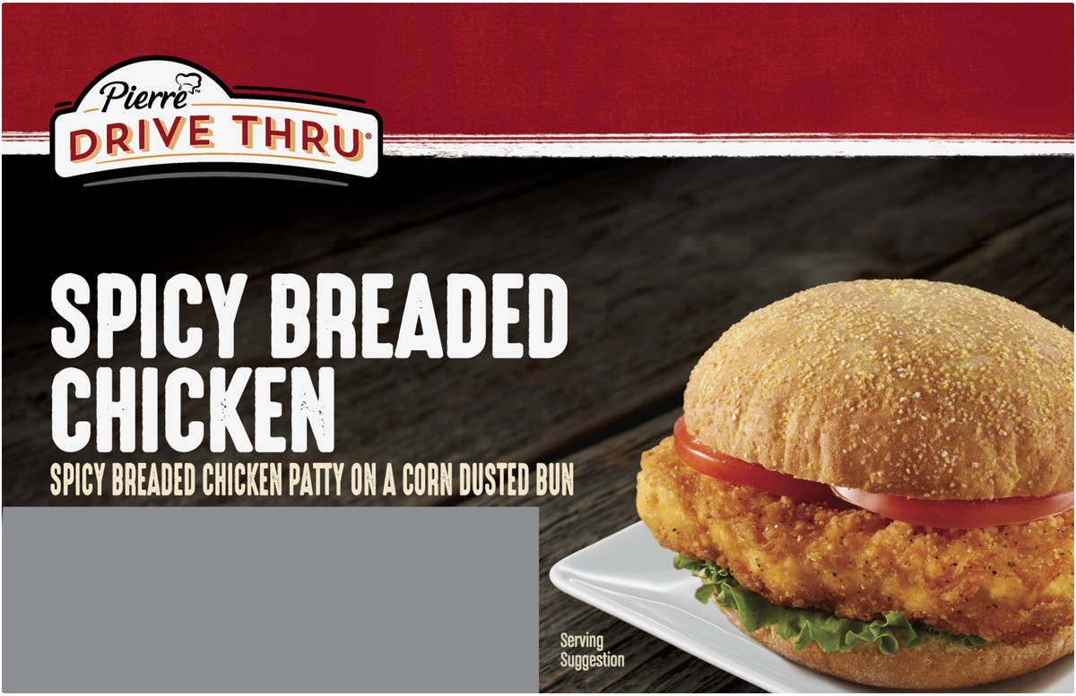 slide 4 of 9, PIERRE DRIVE THRU Spicy Breaded Chicken Sandwiches, 5.7 oz