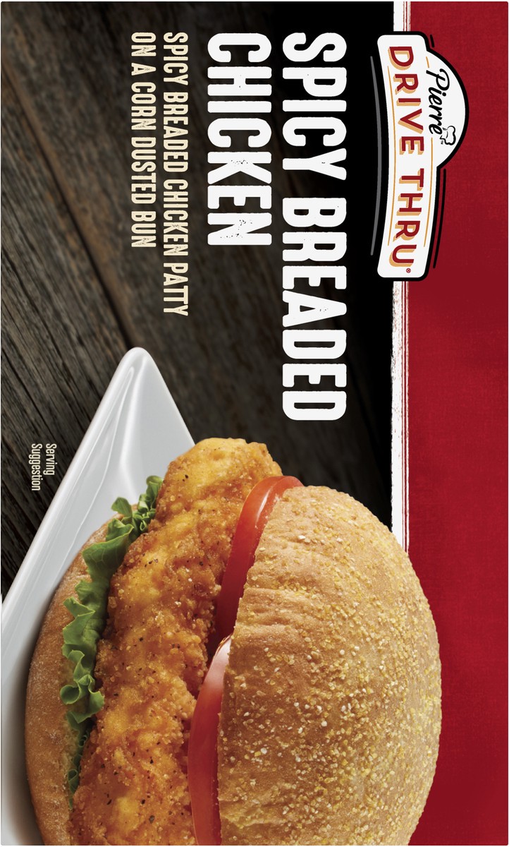 slide 5 of 9, PIERRE DRIVE THRU Spicy Breaded Chicken Sandwiches, 5.7 oz