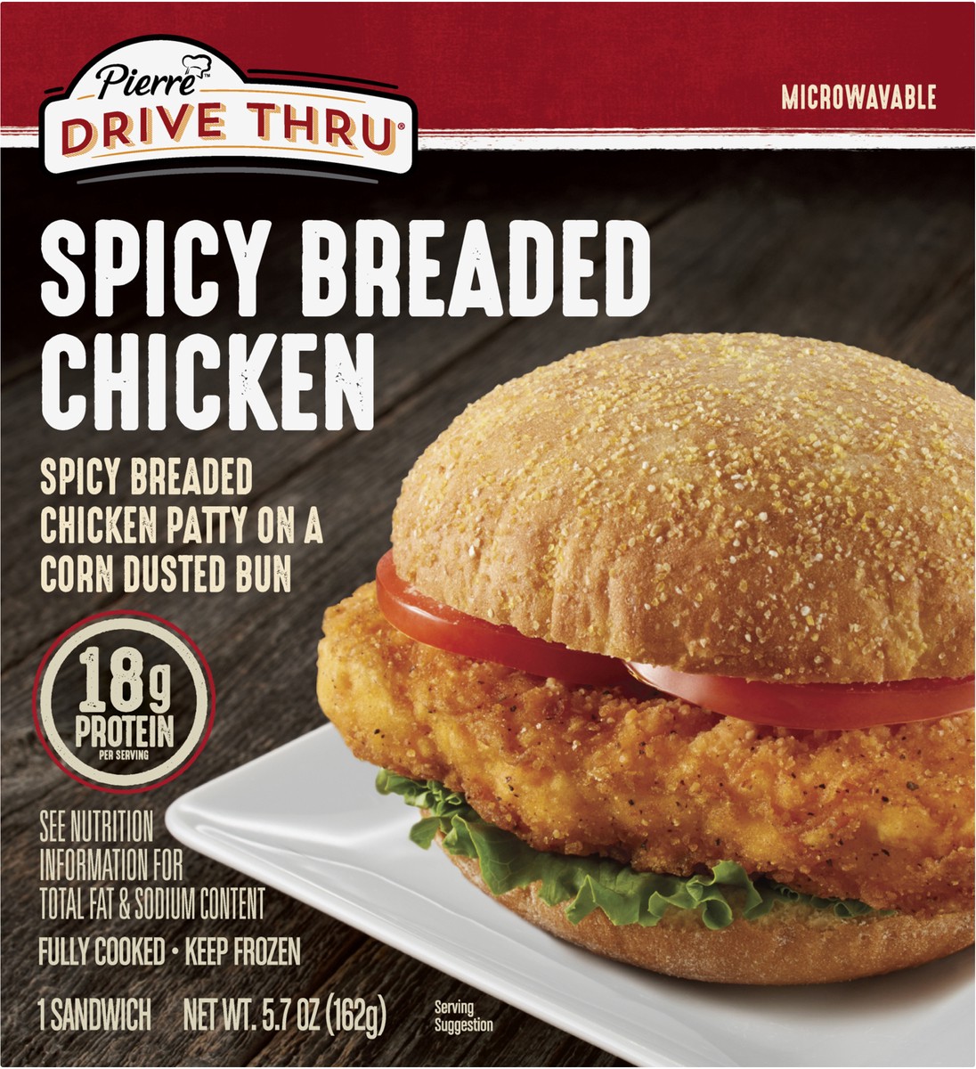 slide 7 of 9, PIERRE DRIVE THRU Spicy Breaded Chicken Sandwiches, 5.7 oz