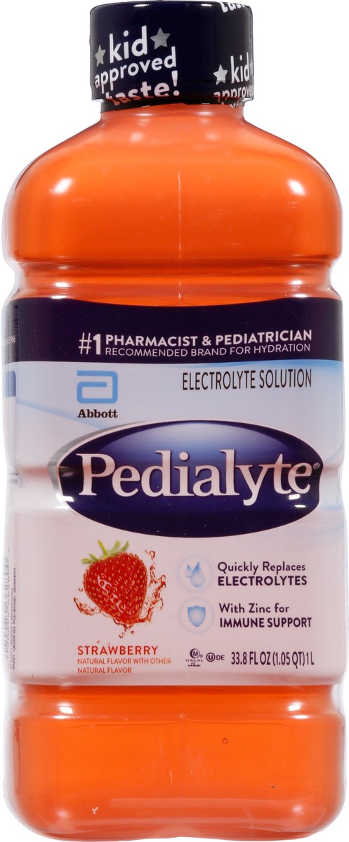 slide 1 of 9, Pedialyte Strawberry Electrolyte Solution - 33.8 fl oz, 33.8 fl oz