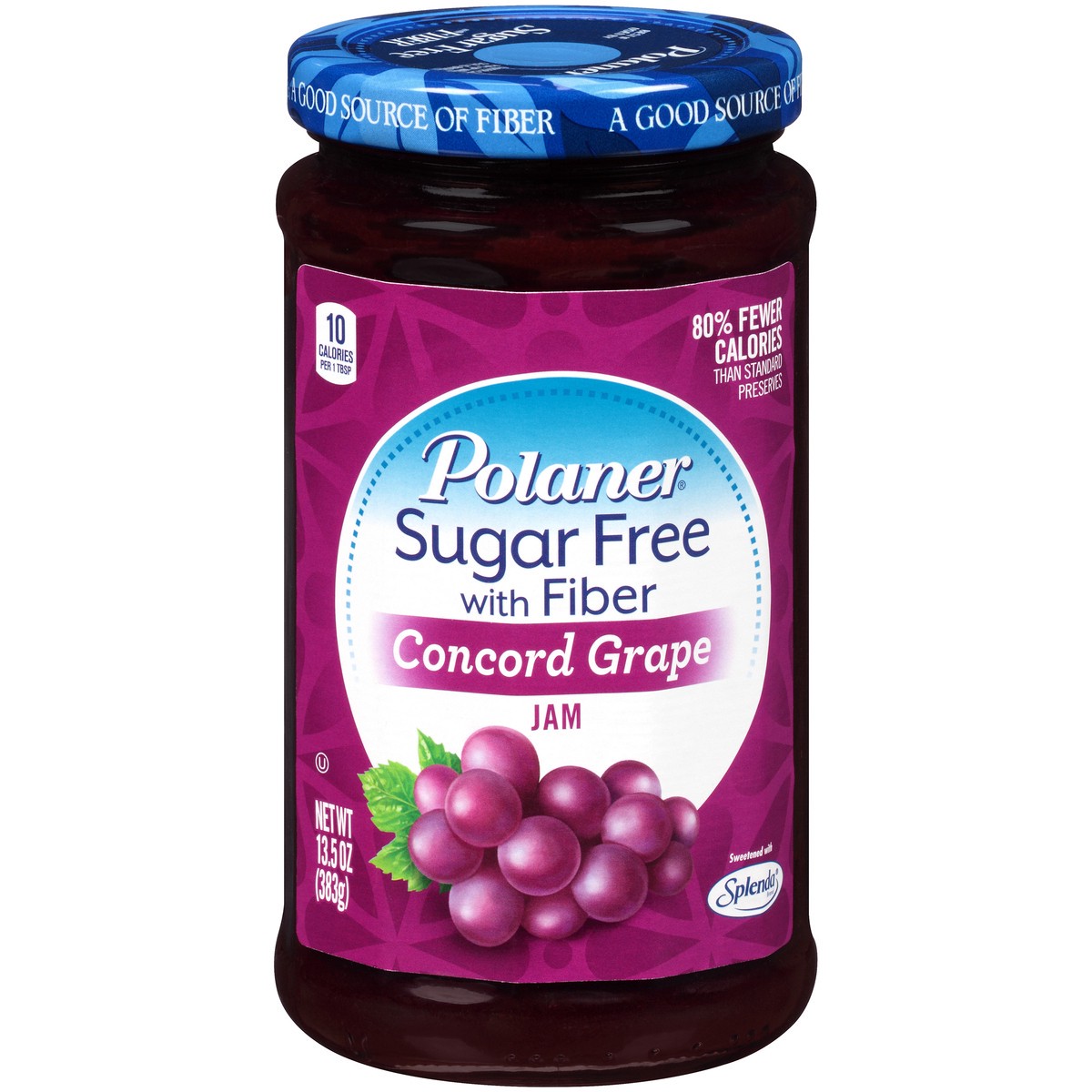 slide 1 of 7, Polaner Sugar Free Concord Grape Jam 13.5 oz, 13.5 oz