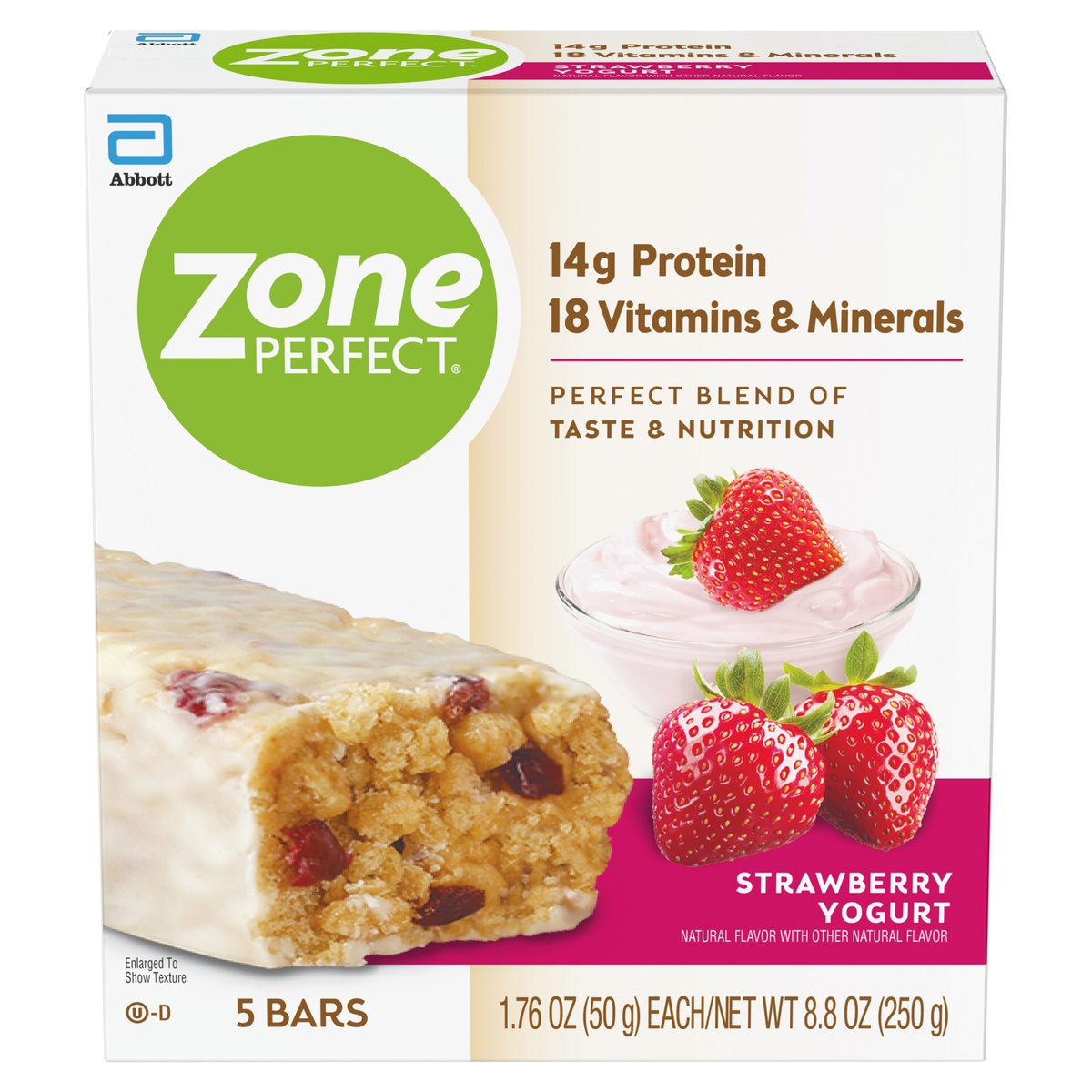 slide 1 of 4, Zone Perfect Protein Bar Strawberry Yogurt - 5 ct/8.8oz, 5 ct; 8.8 oz