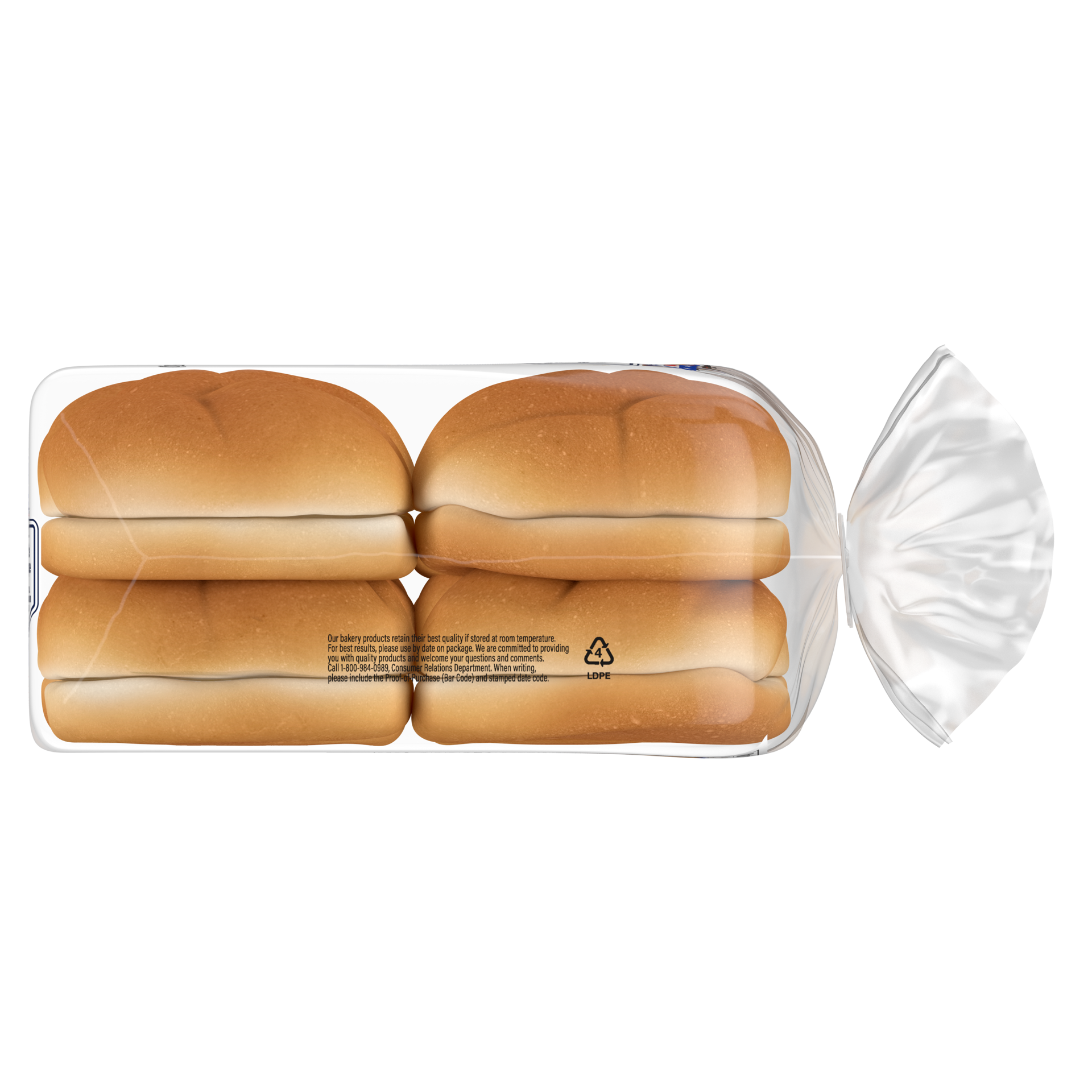 slide 2 of 7, Ball Park Jumbo Plain Burger Buns, 8 count, Soft White Pre-sliced Hamburger Buns, 18.25 oz Bag, 8 ct