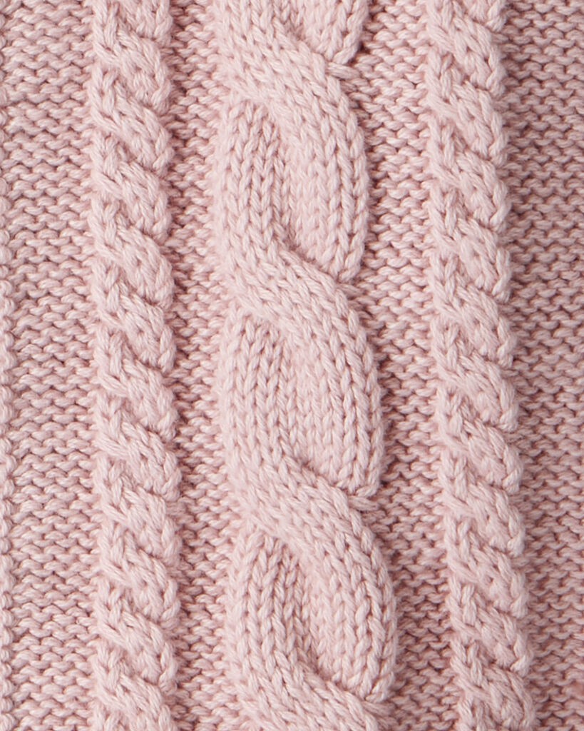 slide 3 of 3, Littleplanet Baby Girl Organic Cotton Cable Knit Cardigan Perfect Pink 3M, 1 ct