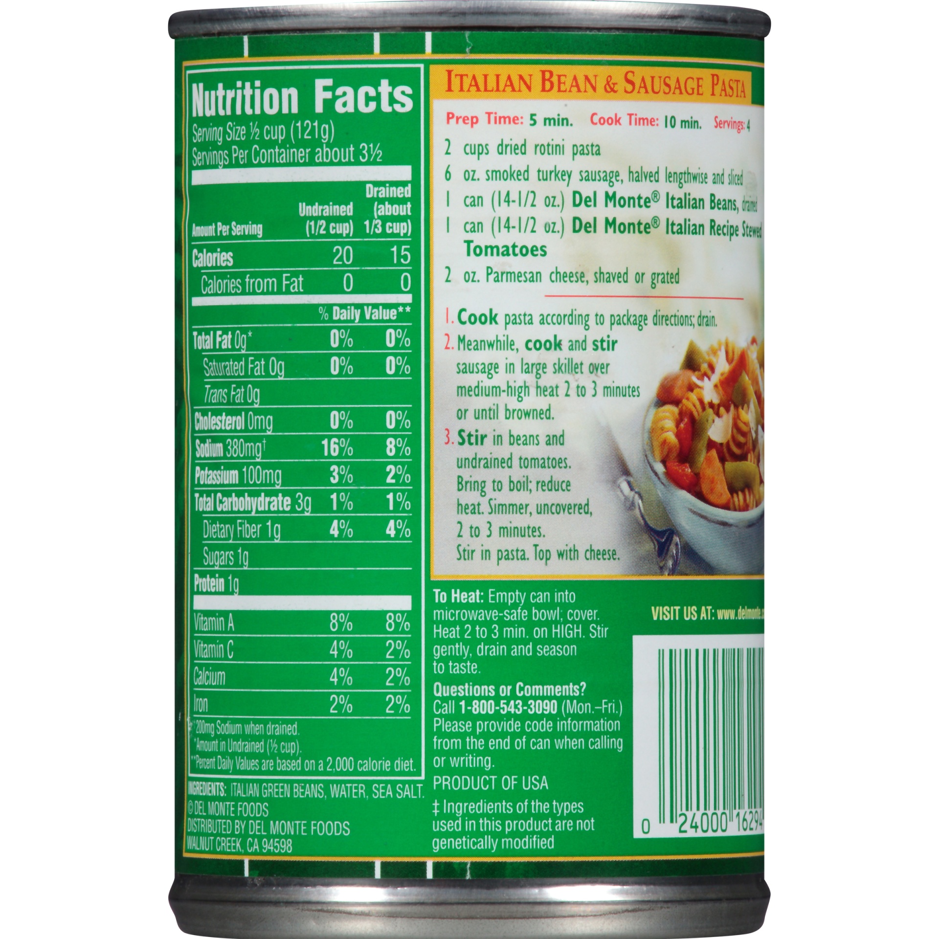 Del Monte Fresh Cut Italian Green Beans 14.5 oz | Shipt