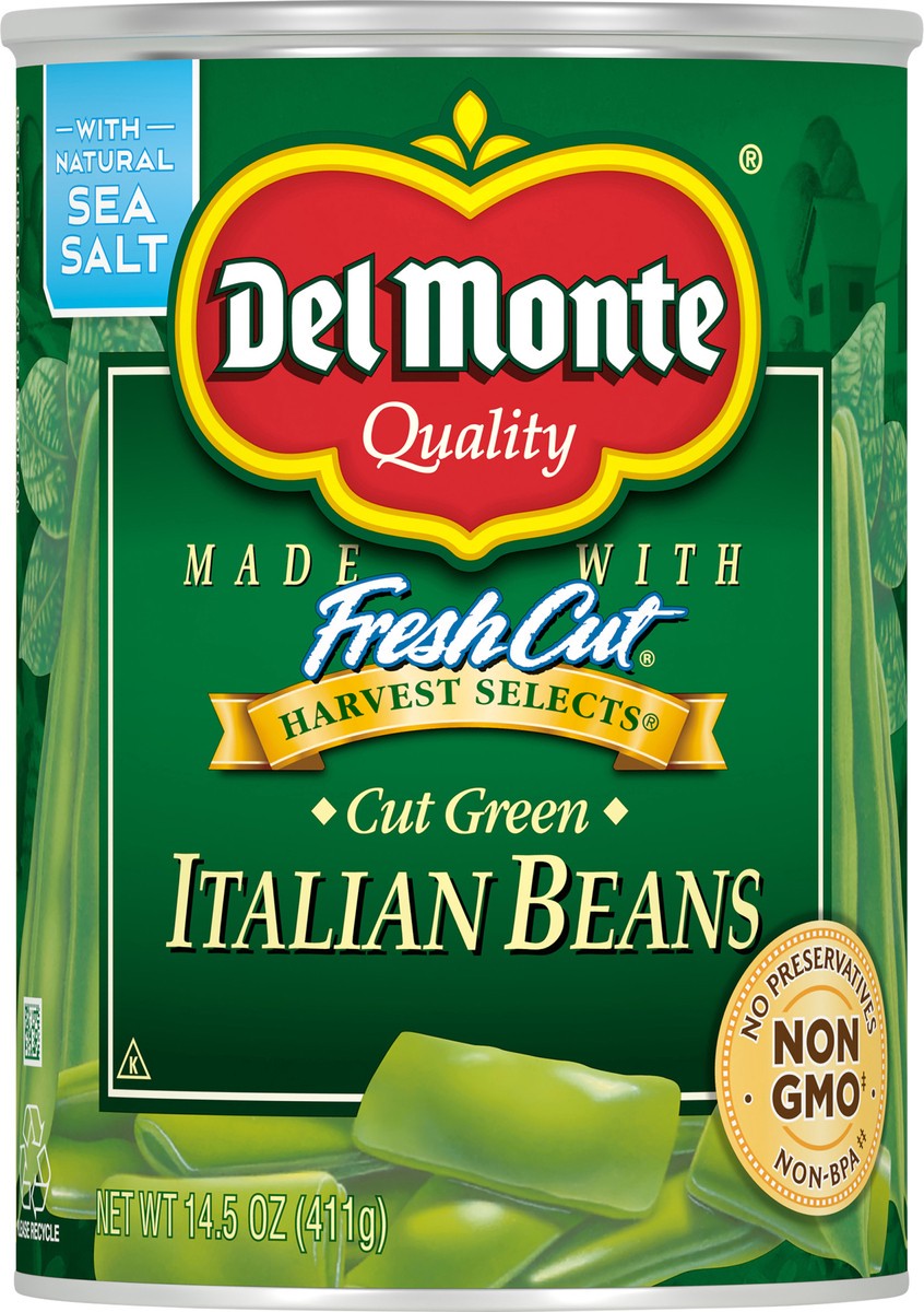 slide 4 of 7, Del Monte Fresh Cut Harvest Select Cut Green Italian Beans 14.5 oz Can, 14.5 oz