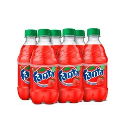 Fanta Strawberry Soda Pop Soft Drink Bottles, 12 fl oz, 6 Pack