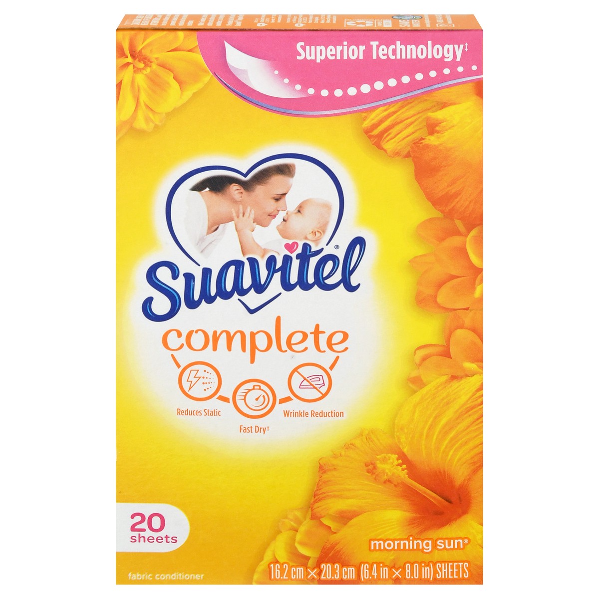 slide 1 of 11, Suavitel Fabric Conditioner Dryer Sheets Morning Sun, 20 ct