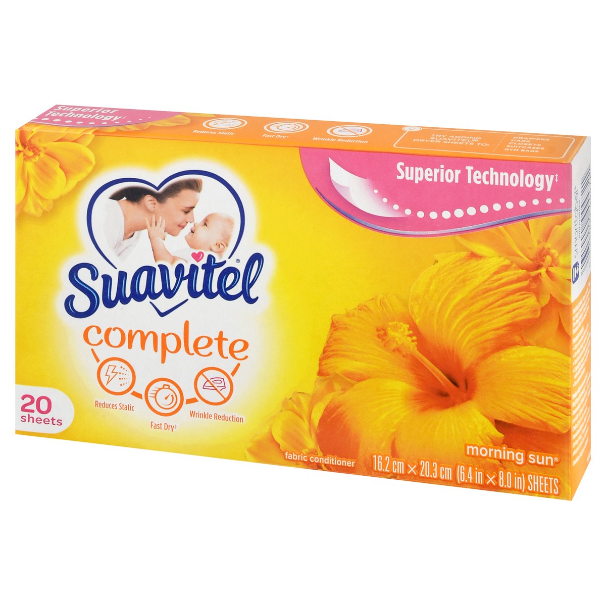 slide 4 of 11, Suavitel Fabric Conditioner Dryer Sheets Morning Sun, 20 ct