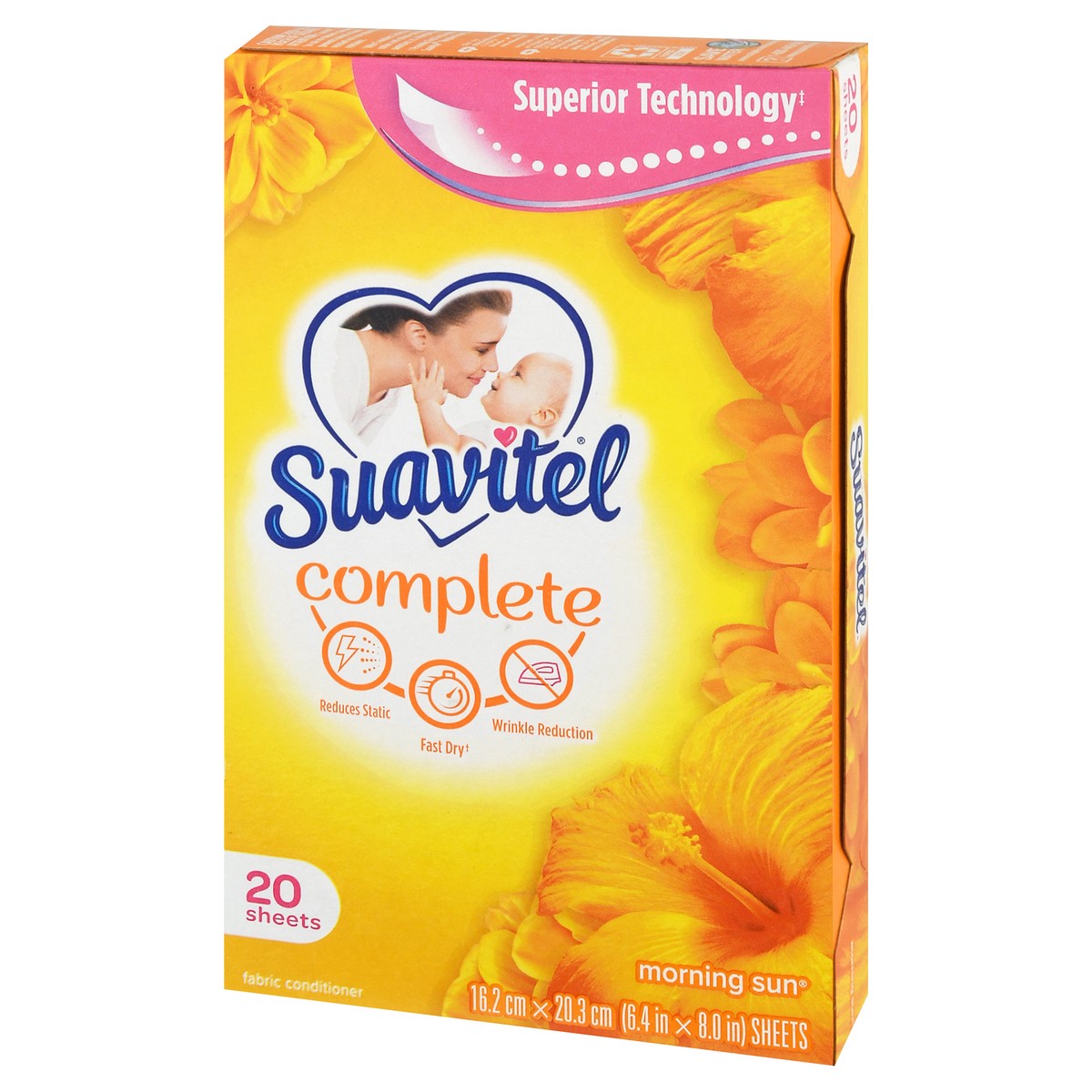 slide 6 of 11, Suavitel Fabric Conditioner Dryer Sheets Morning Sun, 20 ct