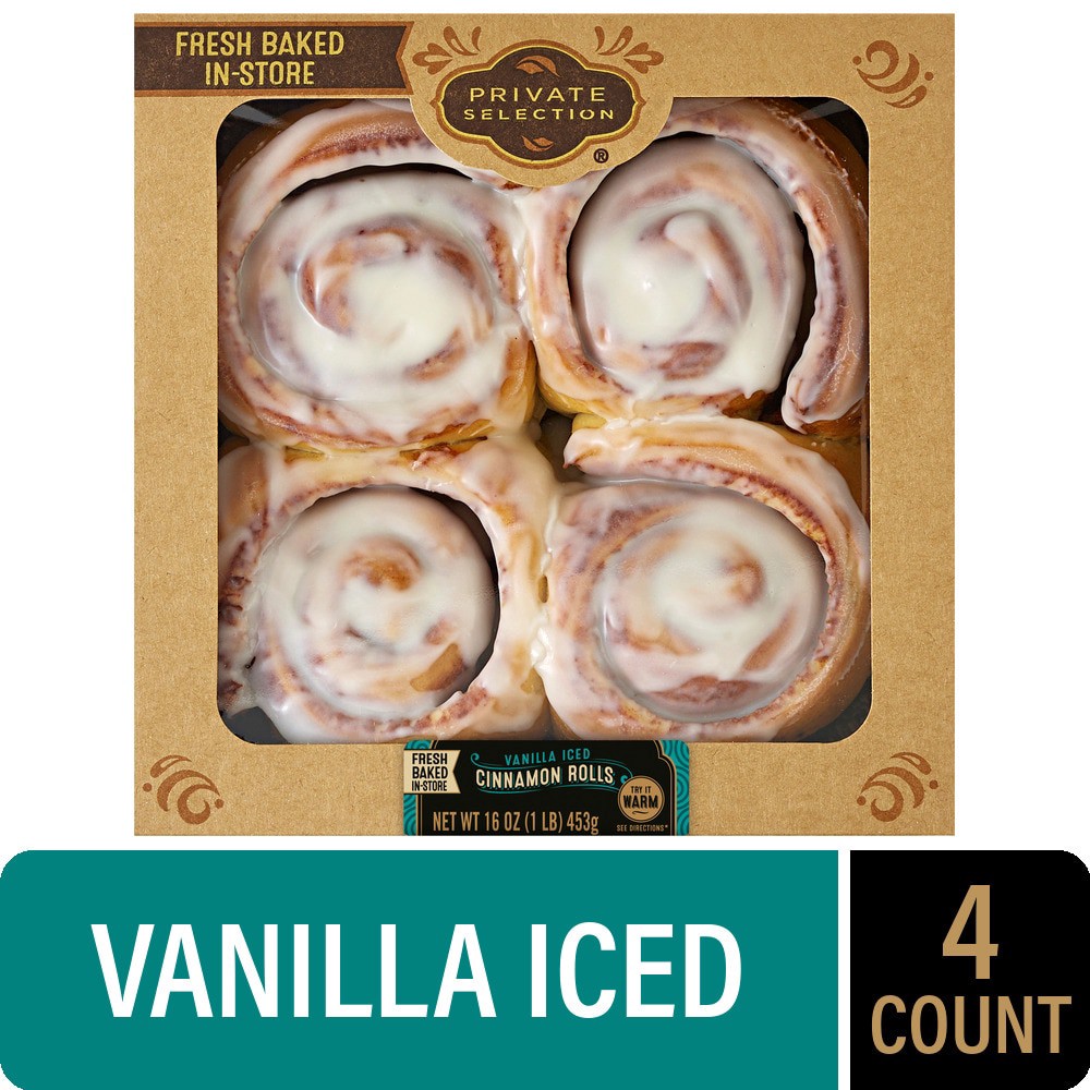 slide 1 of 1, Private Selection Cinnamon Rolls, 4 ct; 20 oz