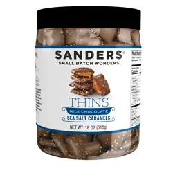 Sanders Thins Milk Chocolate Sea Salt Caramels 18 oz