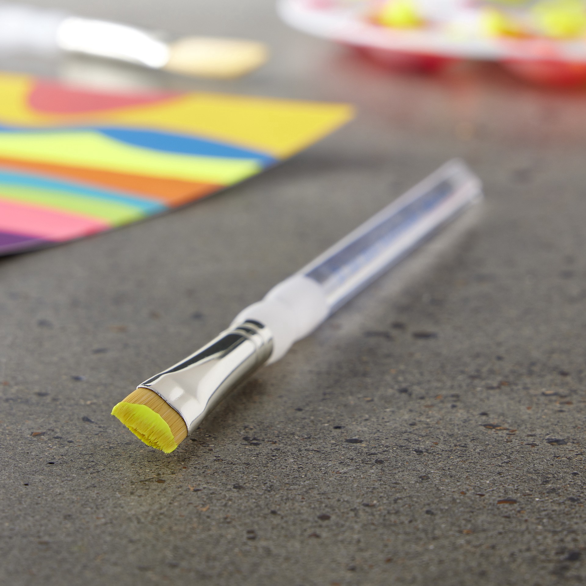 slide 2 of 3, Royal & Langnickel Soft-Grip Angular Brush, 3/8 in