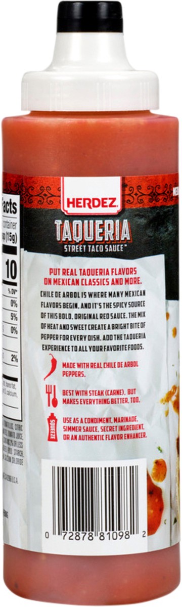 slide 6 of 7, Herdez Medium Original Roja Taqueria Street Taco Sauce™ 9 oz. Squeeze Bottle, 9 oz