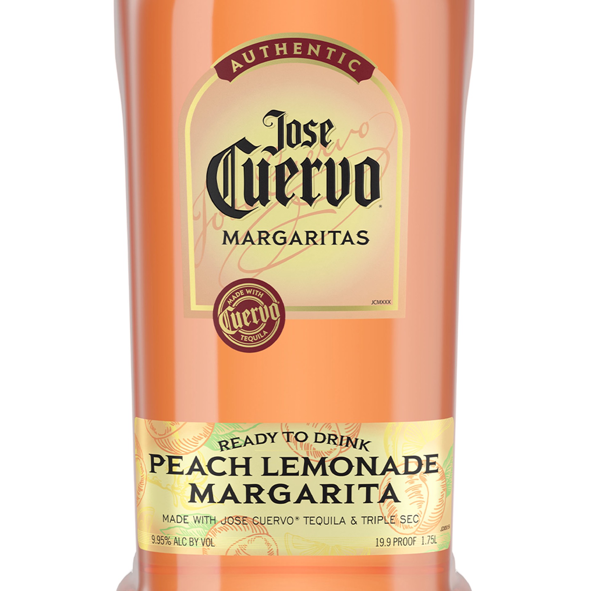 slide 2 of 6, Jose Cuervo Authentic Margarita Peach Lemonade Ready to Drink Cocktail (1.75 L), 1.75 liter