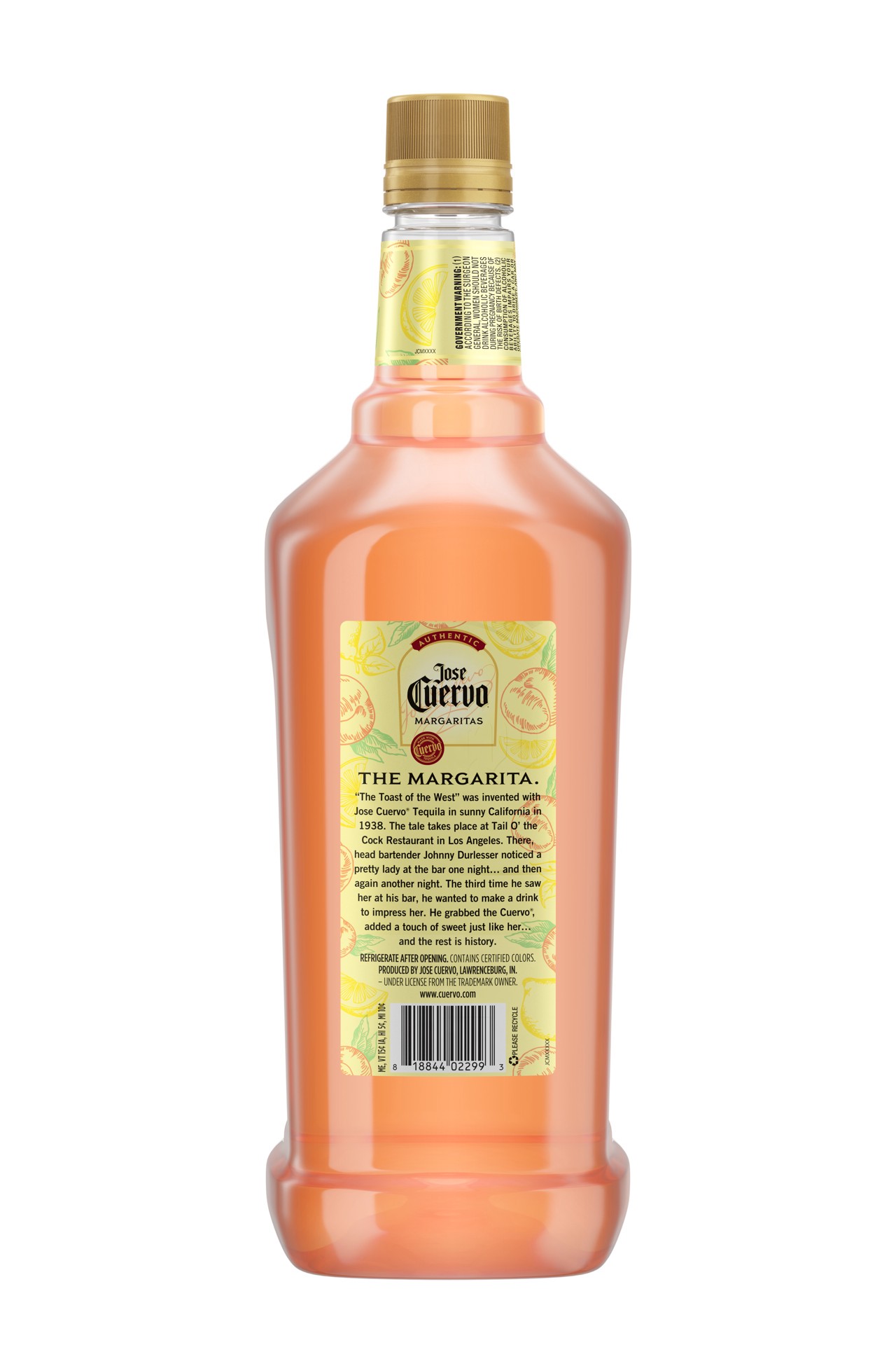 slide 3 of 6, Jose Cuervo Authentic Margarita Peach Lemonade Ready to Drink Cocktail (1.75 L), 1.75 liter
