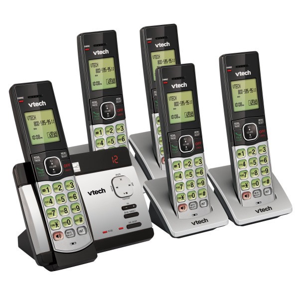 slide 3 of 3, VTech Cs5129-5 5-Handset Dect 6.0 Cordless Phone System With Digital Answering System, 80-0200-00, 1 ct