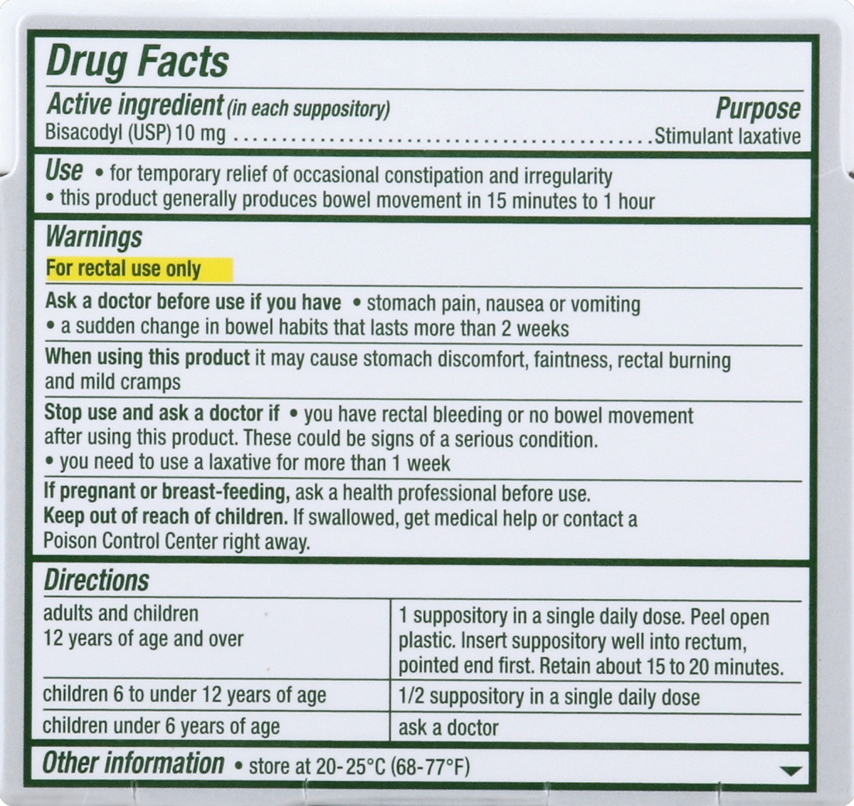 slide 6 of 6, Dulcolax Fast Relief Medicated Laxative Comfort Shaped Suppositories, 4 ct