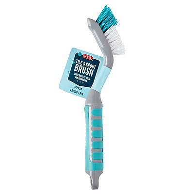 slide 1 of 1, H-E-B Dual Bristle Tile Grout Brush, 1 ct