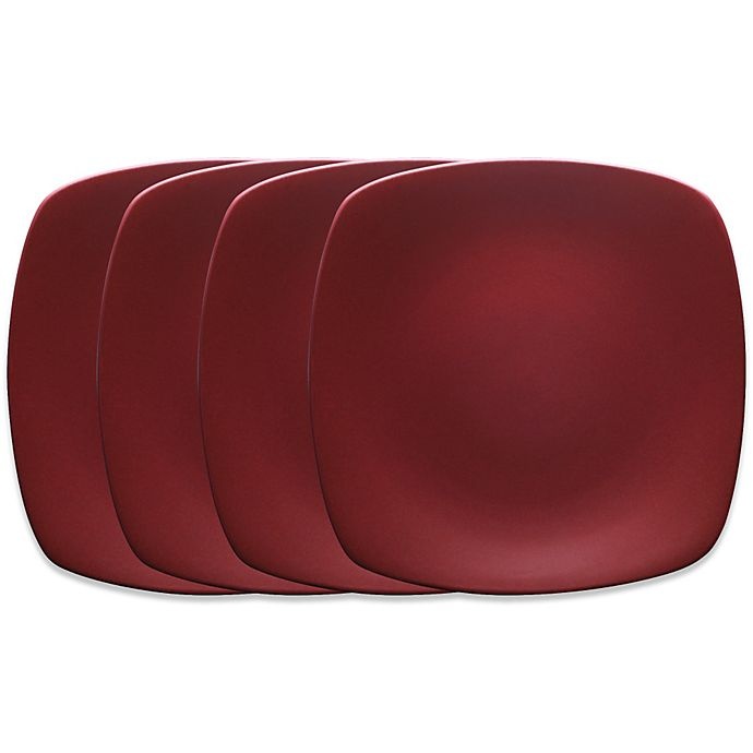 slide 1 of 1, Noritake Colorwave Mini Quad Plates - Raspberry, 4 ct