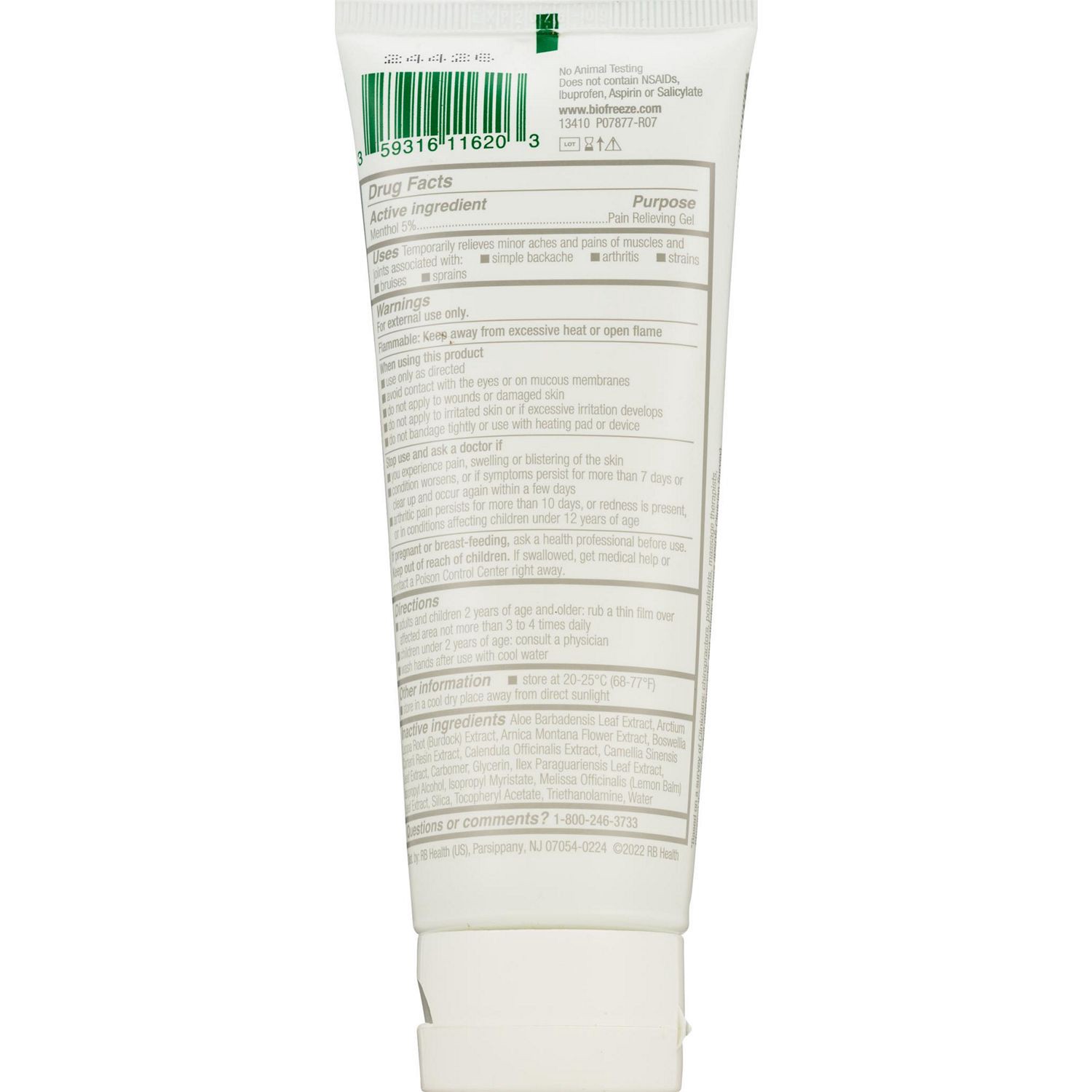 slide 2 of 3, Biofreeze Colorless Menthol-Pain Relieving Gel 4 fl oz, 1 ct