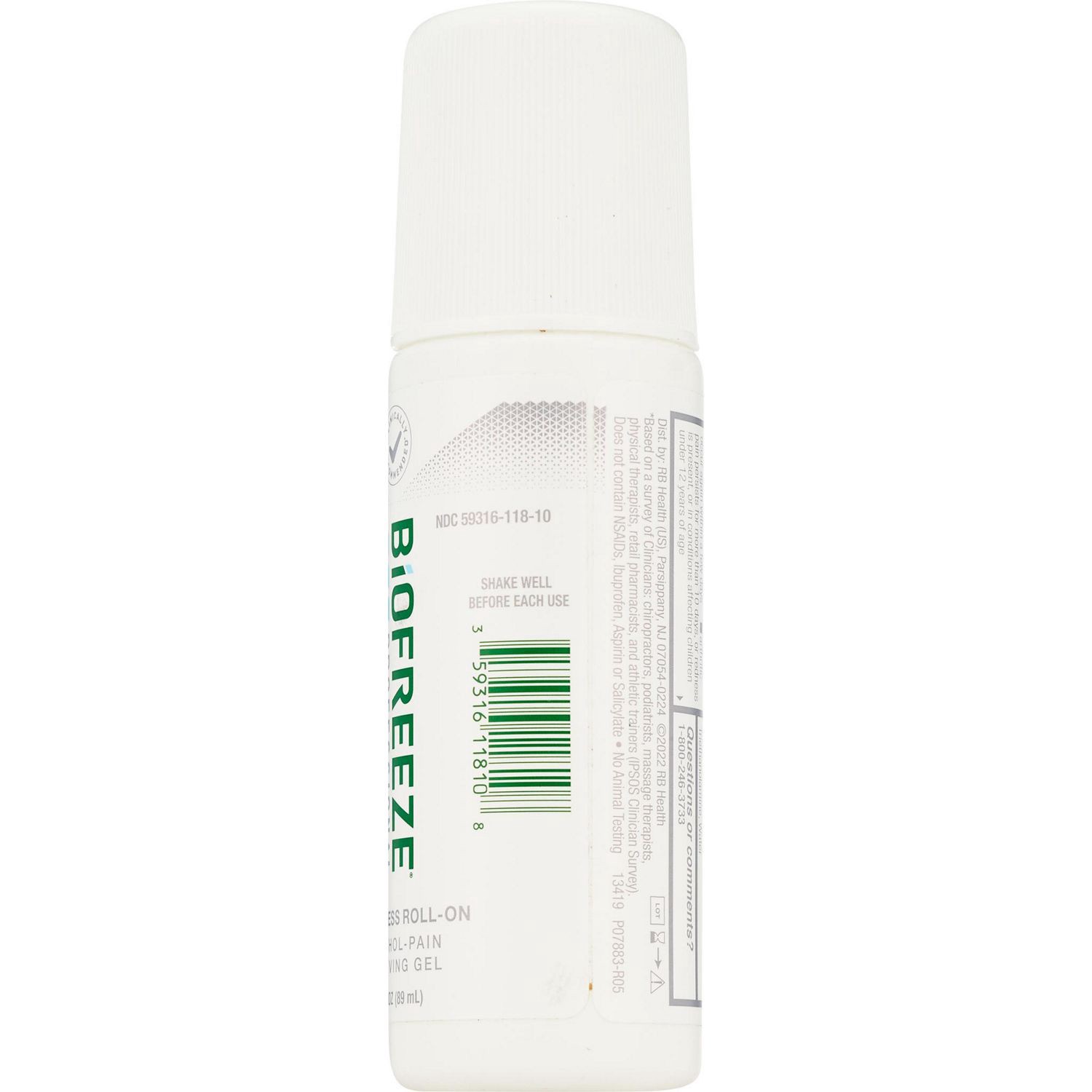 slide 5 of 5, Biofreeze Colorless Roll-On Pain Relieving Gel 3 fl oz, 3 fl oz
