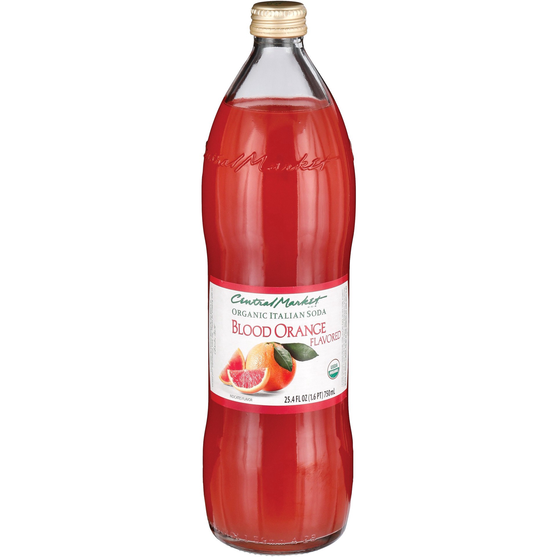 slide 1 of 1, Central Market Organic Italian Soda Blood Orange - 750 ml, 750 ml