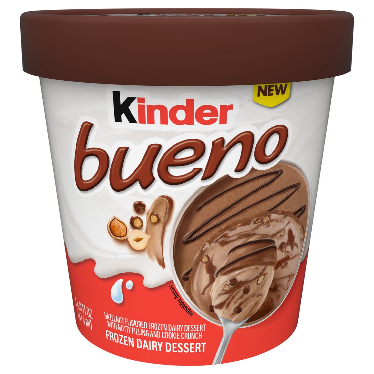 slide 1 of 1, Kinder Bueno Hazelnut Flavored Frozen Dairy Dessert - 14 fl oz, 14 oz