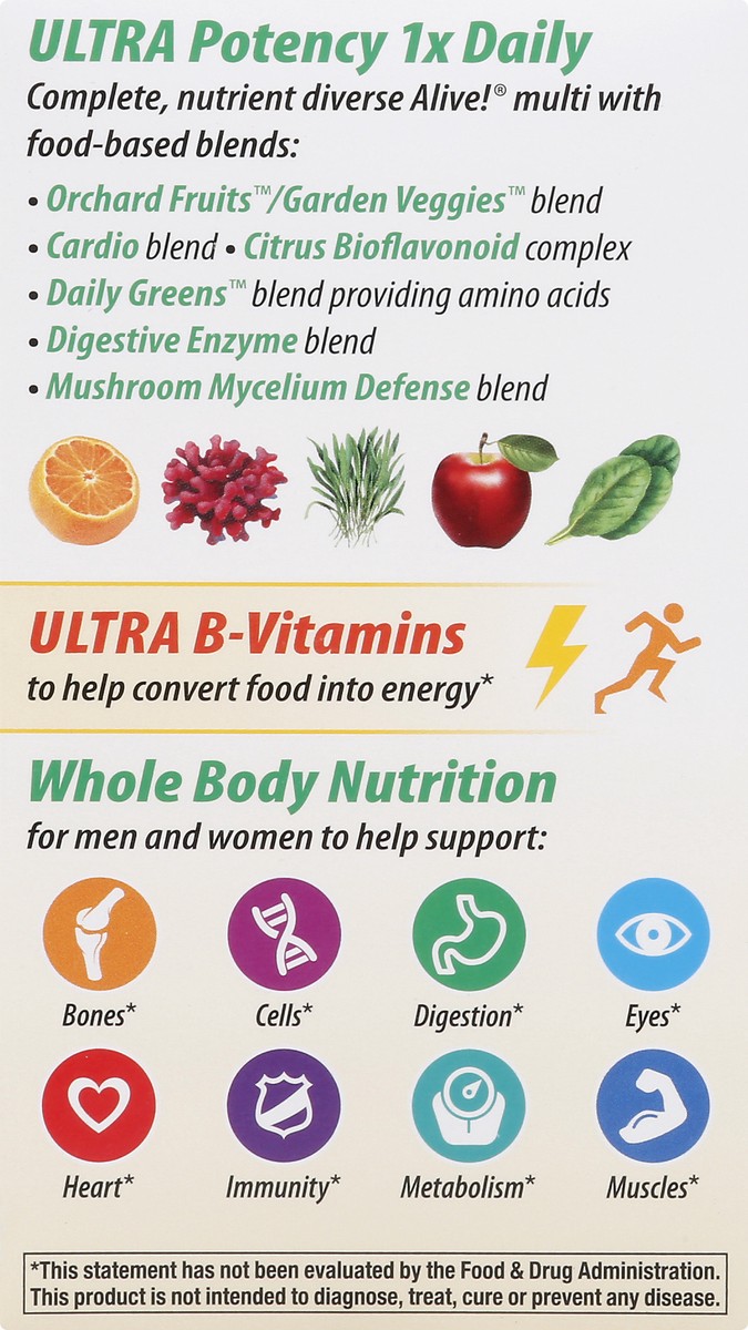 slide 3 of 9, Nature's Way Alive! Adult Ultra Multivitamin, 60 ct