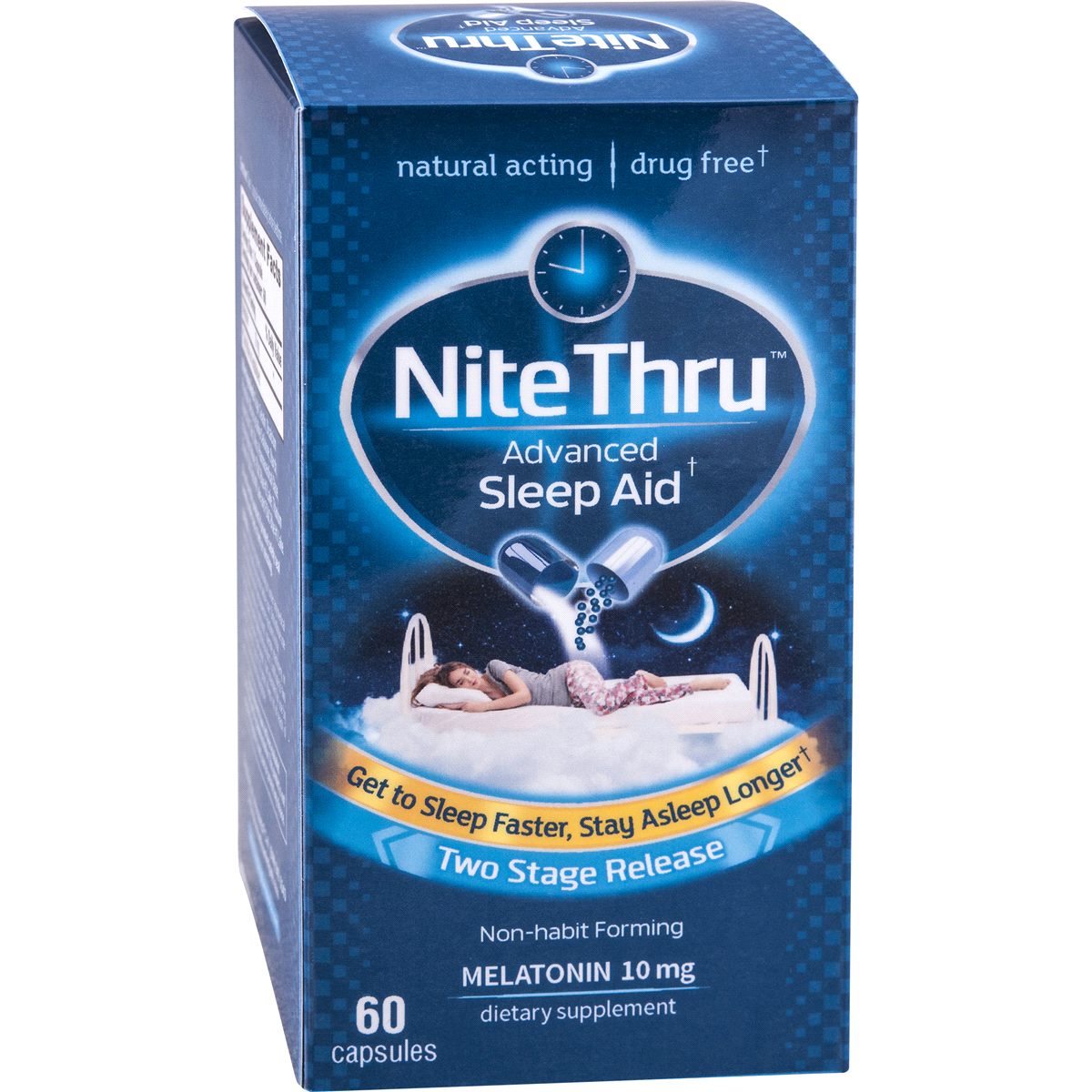 slide 4 of 8, Nite Thru Advanced Sleep Aid Capsules, 60 ct