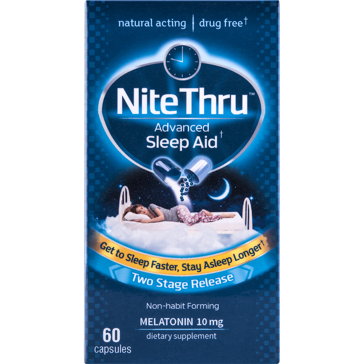 slide 7 of 8, Nite Thru Advanced Sleep Aid Capsules, 60 ct