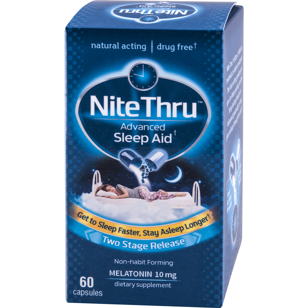 slide 8 of 8, Nite Thru Advanced Sleep Aid Capsules, 60 ct