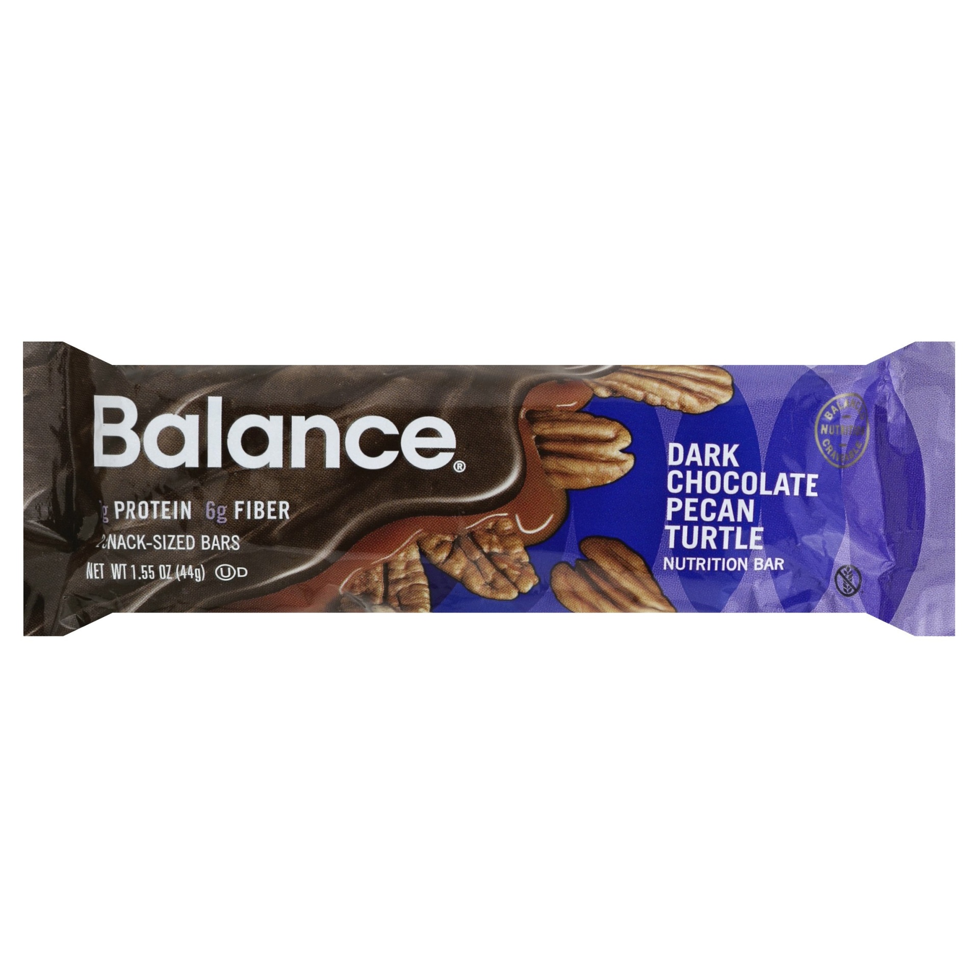 slide 1 of 5, Balance Bar Nutrition Bar, Dark Chocolate Pecan Turtle, Snack-Sized, 1.56 oz