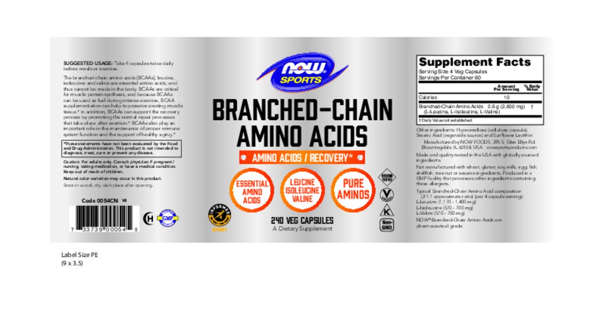 slide 8 of 8, NOW Sports Branched Chain Amino Acids - 240 Veg Capsules, 240 ct