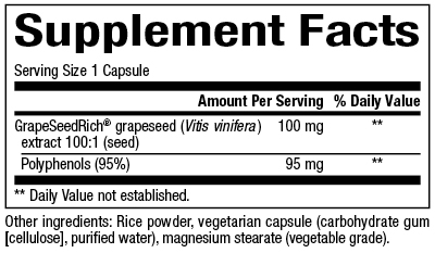 slide 2 of 2, Natural Factors Grape Seed Extract Dietary Supplement, 60 ct