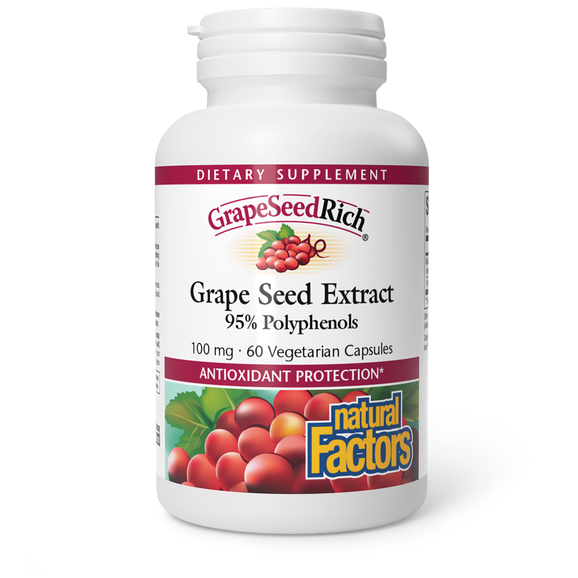 slide 1 of 2, Natural Factors Grape Seed Extract Dietary Supplement, 60 ct