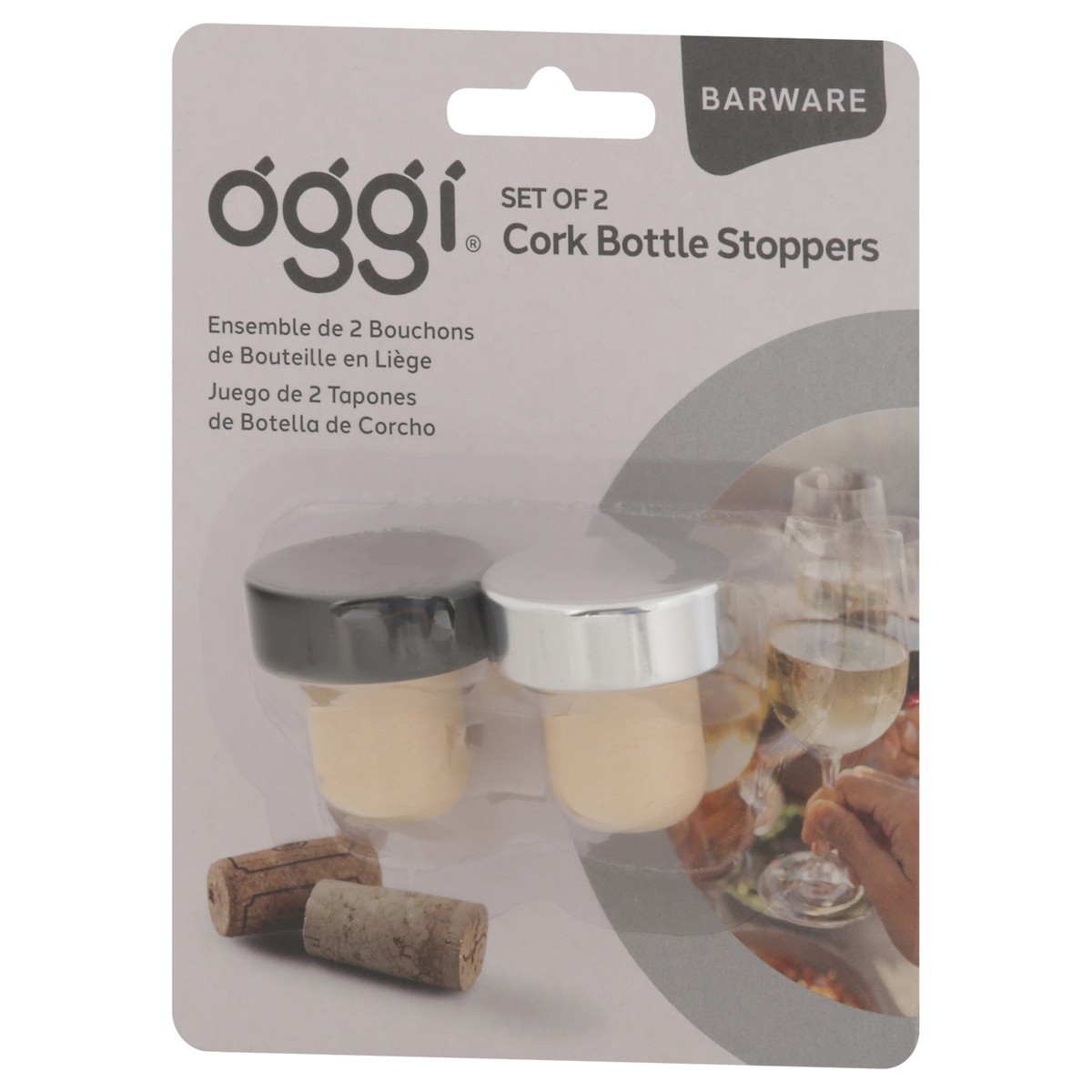 slide 5 of 11, Oggi Barware Cork Bottle Stoppers 2 ea, 1 ct