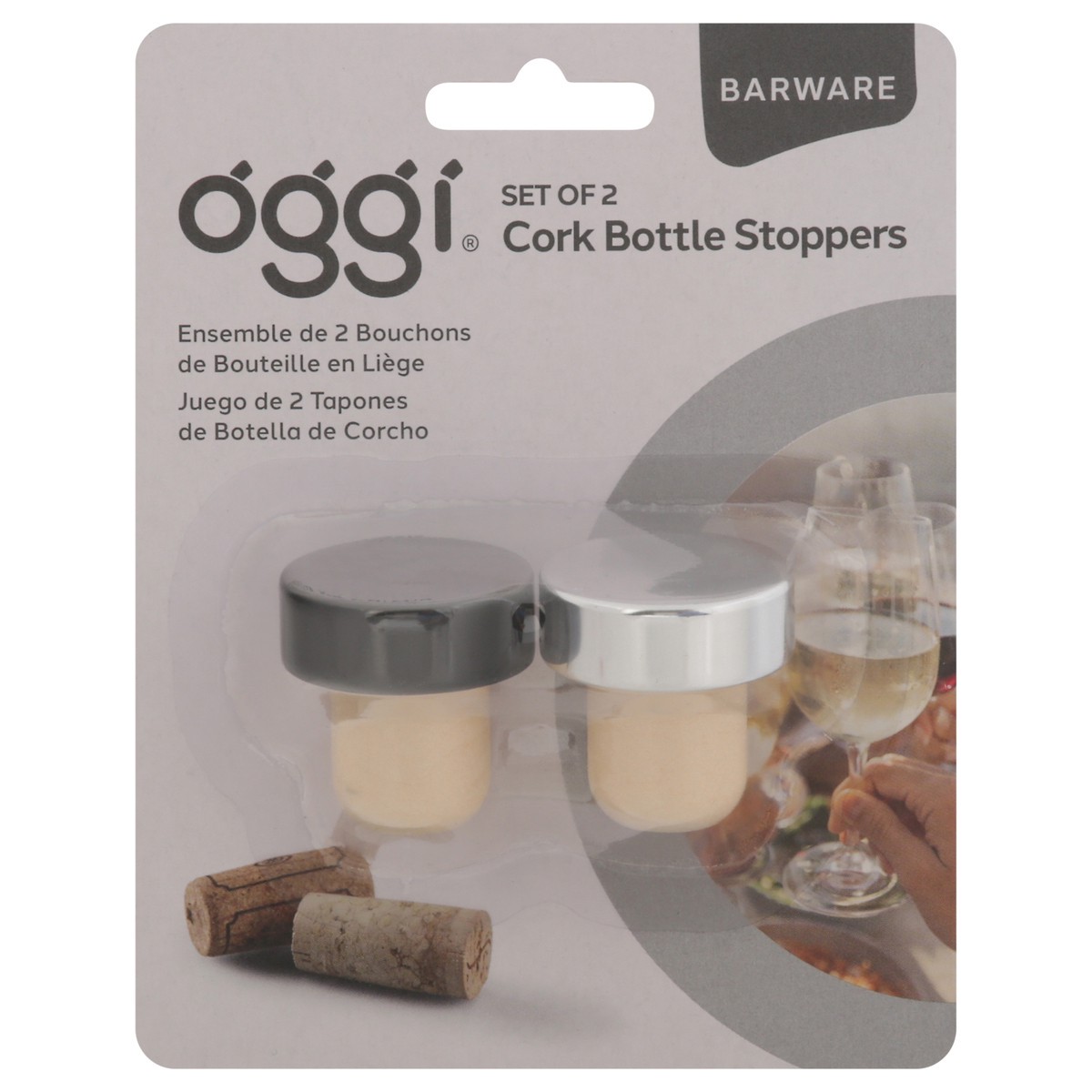 slide 1 of 11, Oggi Barware Cork Bottle Stoppers 2 ea, 1 ct