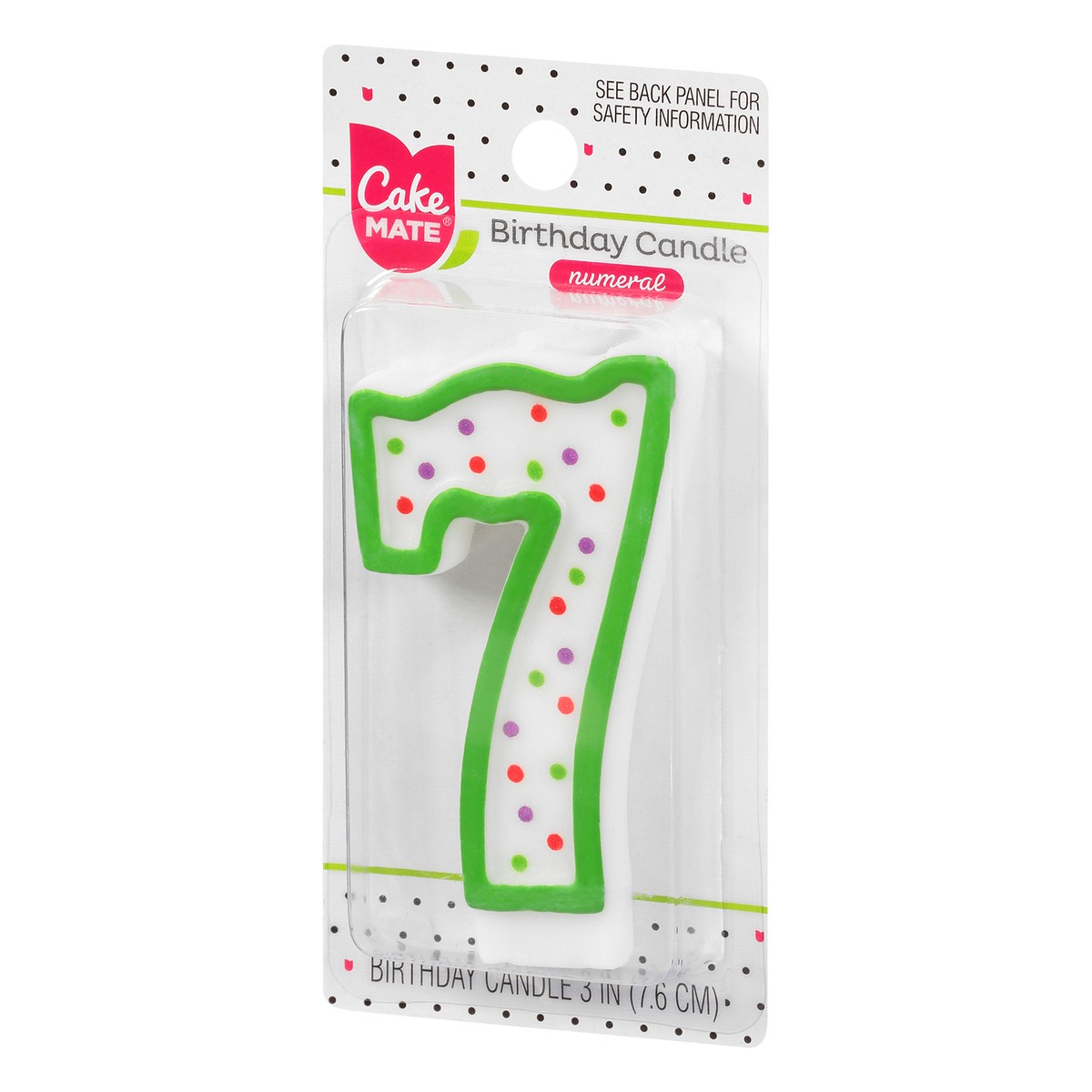 slide 3 of 10, Cake Mate 3 Inch 7 Numeral Birthday Candle 1 ea, 1 ea