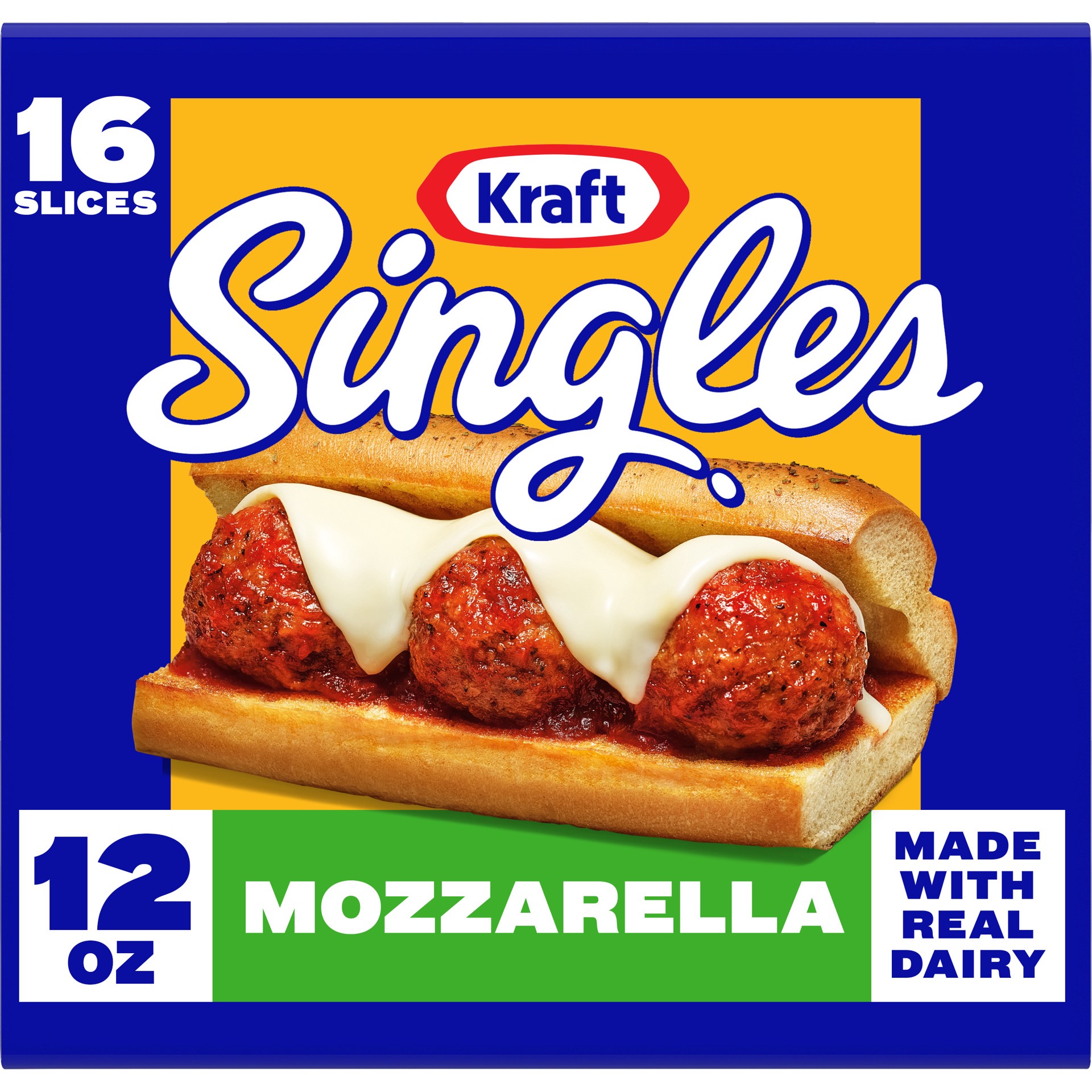 slide 1 of 5, Kraft Singles Mozzarella Slices, 16 ct Pack, 16 ct