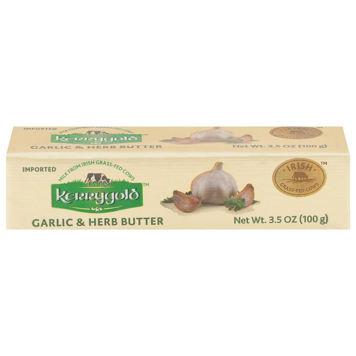 slide 1 of 9, Kerrygold Garlic & Herb Butter 3.5 oz, 3.5 oz