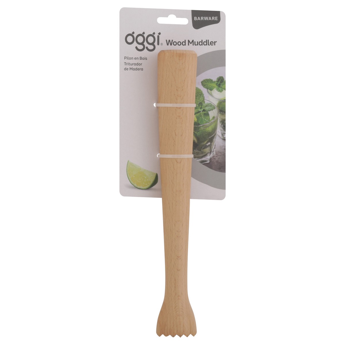 slide 8 of 11, Oggi Barware Wood Muddler 1 ea, 1 ct